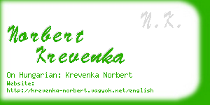 norbert krevenka business card